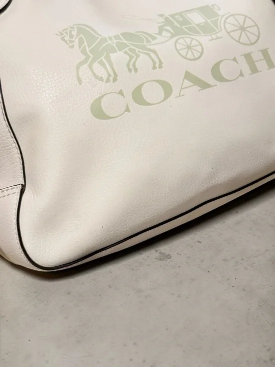 Coach Horse & Carriage Tote Chalk Vanilla C4063 - Picture 8 of 14